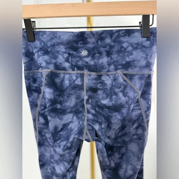 Athleta Blue Tie-Dye High-Rise Leggings | Size Small - Picture 7 of 11